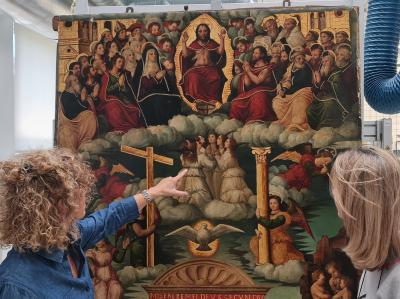 L’Institut Valencià de Conservació, Restauració i Investigació inicia la restauració del ‘Juí final amb la missa de Sant Gregori’ de Vicente Macip